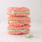 Strawberry Cookies with Sweet Tart Frosting