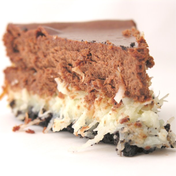 Chocolate coconut cheesecake