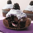 blackberry cream cupcake