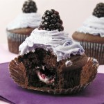 blackberry cream cupcake