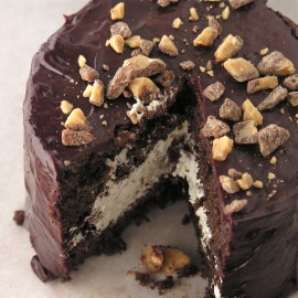 Heath Bar crunch filled mini cake