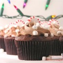 Peppermint Hot Chocolate Cupcakes