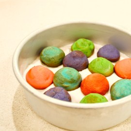 Assembling a Polka Dot Cake