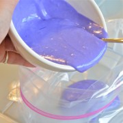 Pour batter into small ziptop