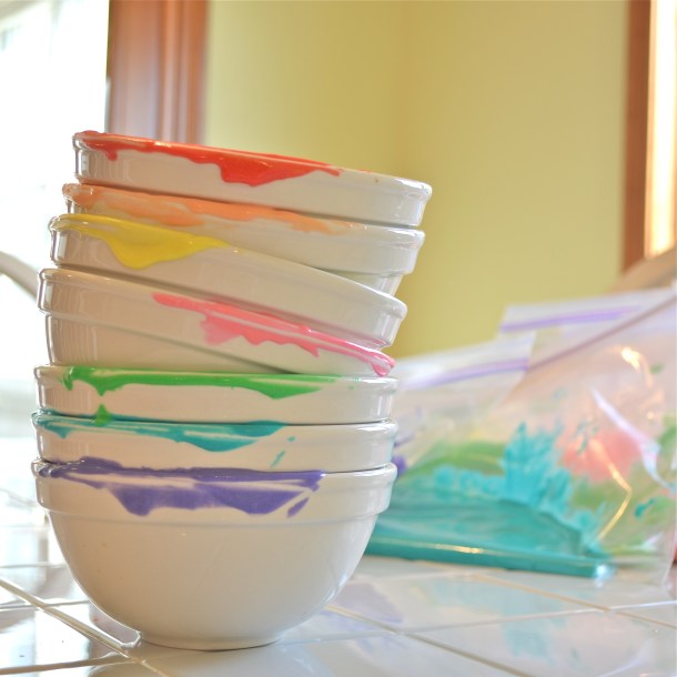 Rainbow dishes!