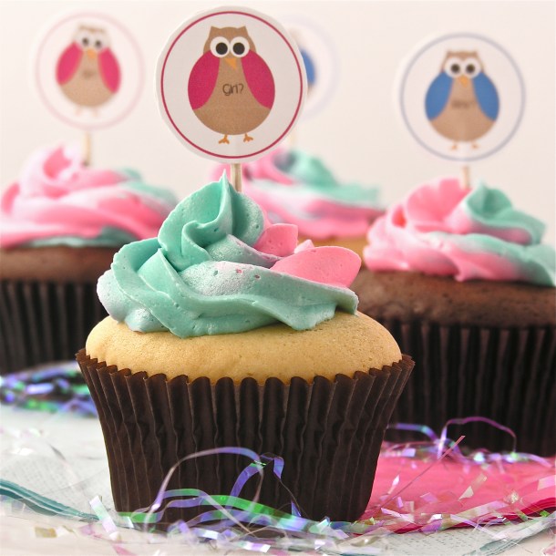 Gender reveal Cupcakes
