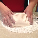 Knead together with hands
