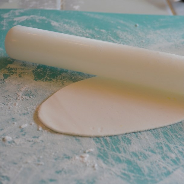 Rolling out fondant