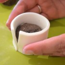 Wrap fondant around mini cupcake