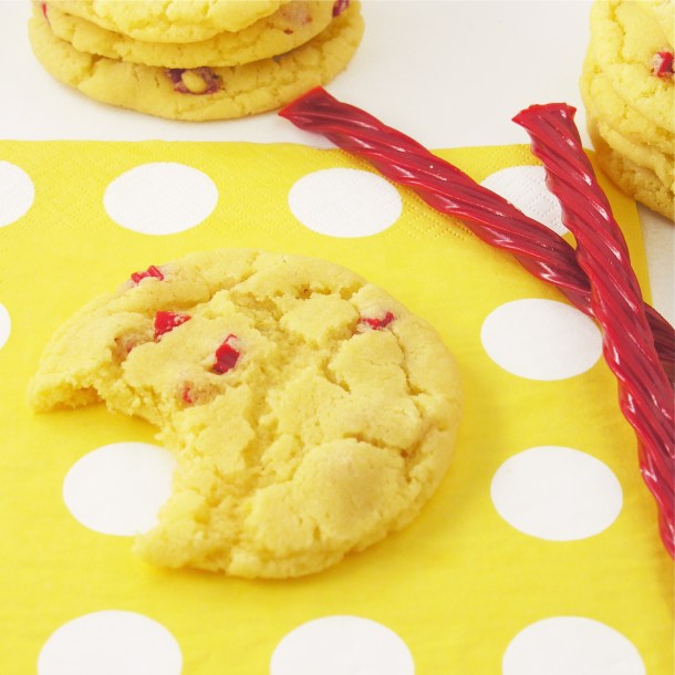 Lemonade cookies with licorice
