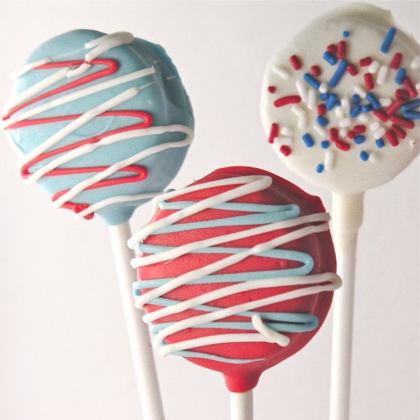 Patriotic Oreo Pops!!!