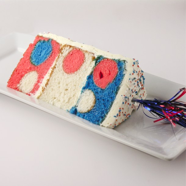 Patriotic Polka Dot Cake!!!