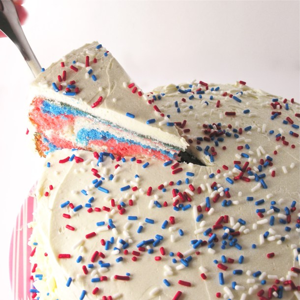 Patriotic Tie Dye Cake!!