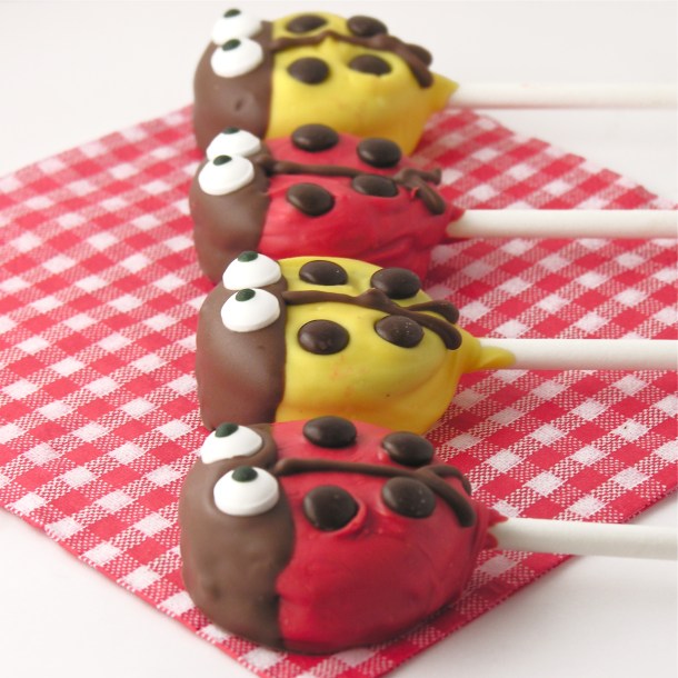 Ladybug Oreo Pops!!!
