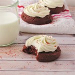 Red velvet cookies with cream cheese icing!!