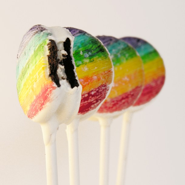 Rainbow Oreo Pops~ YUM!!!!!