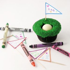 Golf Cupcake- DIY Flags