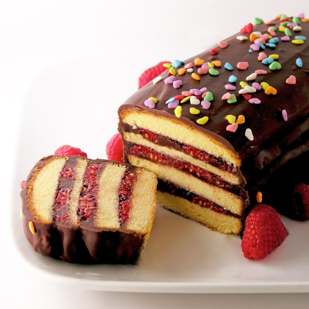 Raspberry Fudge Layer Cake1