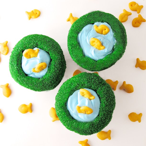 Fish Pond Cupcakes