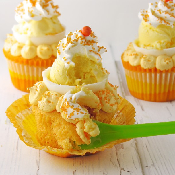 Orange Creamsicle Cupcakes