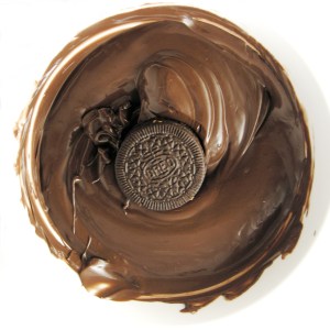 Oreo Thins dipped in chocolate