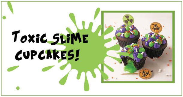 toxic slime cupcakes