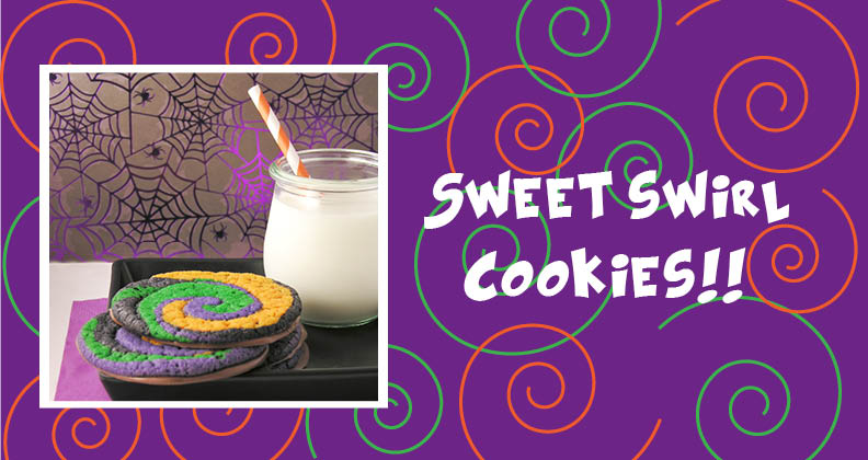 halloween swirled cookies