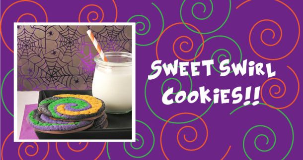 halloween swirled cookies
